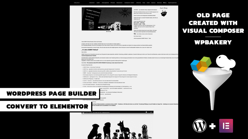 Visual Compser zu Elementor umwandeln - Wie stelle ich meine Website auf Elementor um?